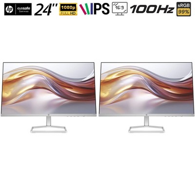 Hewlett Packard 524sf Series 5 24" FHD 100Hz 1500:1 5ms IPS Dual Monitor Bundle