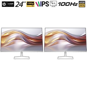 Hewlett Packard 524sf Series 5 24" FHD 100Hz 1500:1 5ms IPS Dual Monitor Bundle - 1 of 4