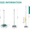 Broom and Dustpan Set with Cleaning Teeth, 55" Long Handle Indoor Sweeping Combo for Home Office and Kitchen - 2 of 4