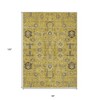 Gold Wheat And Gray Oriental Washable Indoor Outdoor Area Rug - 3 of 4