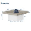 35 Inch Square Coffee Table with Led Lights, Modern Coffee Tables  with Plug-in 16-Color LED Lights, Cocktail Table for Home Office, Apartment - 4 of 4
