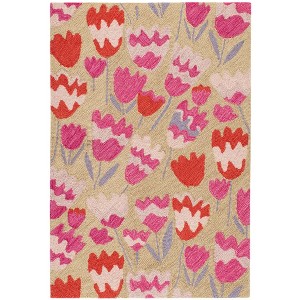 Annie Selke - Dash & Albert Zelie Aqua Hand Micro Hooked Wool Rug - 1 of 4