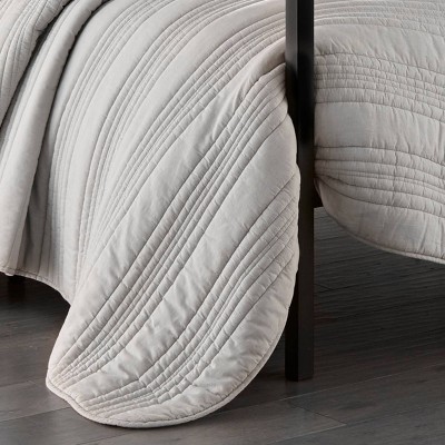 Horseshoe Gray Full/Queen Reversible Cotton Quilt Set