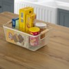 Basicwise Multipurpose Metal Mesh Basket with Wooden Handle Storage Organizers for Kitchen, Bathroom, Cabinet, and Closet - 4 of 4