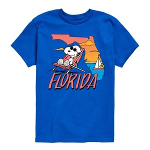 Boys' - Peanuts - Snoopy and Woodstock Florida Short Sleeve Graphic T-Shirt - 1 of 4