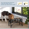 INFURNIC Pet Bowl Elevated Dog Feeding Station with Stainless Steel Bowls Non Slip Heavy Duty Design, Black, 17"*8.25"*10.5" - 2 of 4