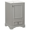 Chery Life 20" Bathroom Vanity with Ceramic Sink, Soft Close Door, Compartment Drawer - 2 of 4