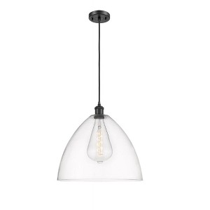 Bristol Glass - 1 Light Pendant In Industrial Style-18.75 Inches Tall and 16 Inches Wide - 1 of 1