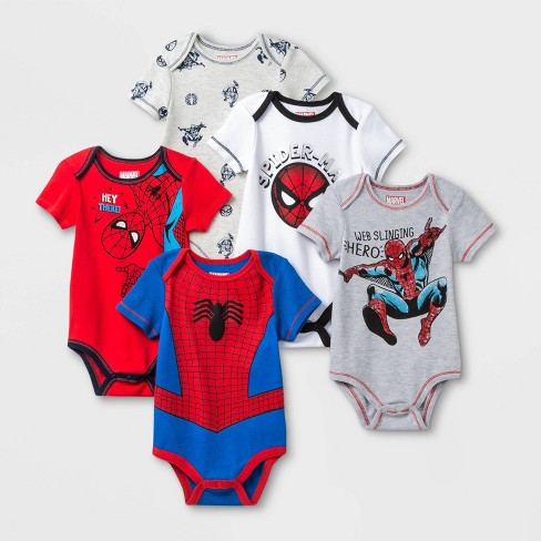 Baby Boys' 5pk Marvel Spider-man Bodysuit : Target