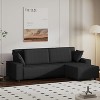 96" Corduroy L-Shaped Sectional Sofa - Oversized modern couch with 50" deep seat for living room & apartment. - 4 of 4