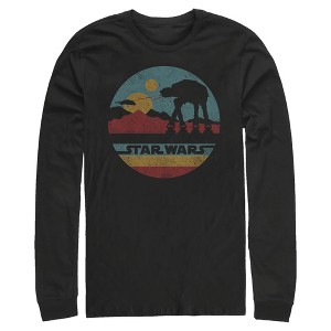 Mens Star Wars AT-AT Retro Circle Long Sleeve Shirt - 1 of 4