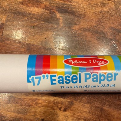 Melissa & Doug Deluxe Easel Paper Roll Replacement (18 inches x 75 feet) -  2-Pack, White