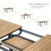 Greemotion 61.4"-93.9" Mackay DSC Teak Wood & Metal Rectangle Outdoor Patio Dining Table with Self Storing Butterfly L: Seats 8 - 3 of 4