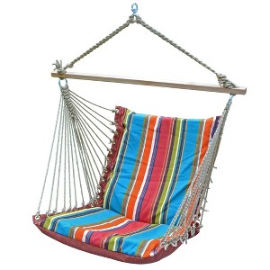 Hanging Soft Comfort Chair - Rust/Teal - Algoma: USA-Made with Foam Seat, Mildew-Resistant Cord - 1 of 4