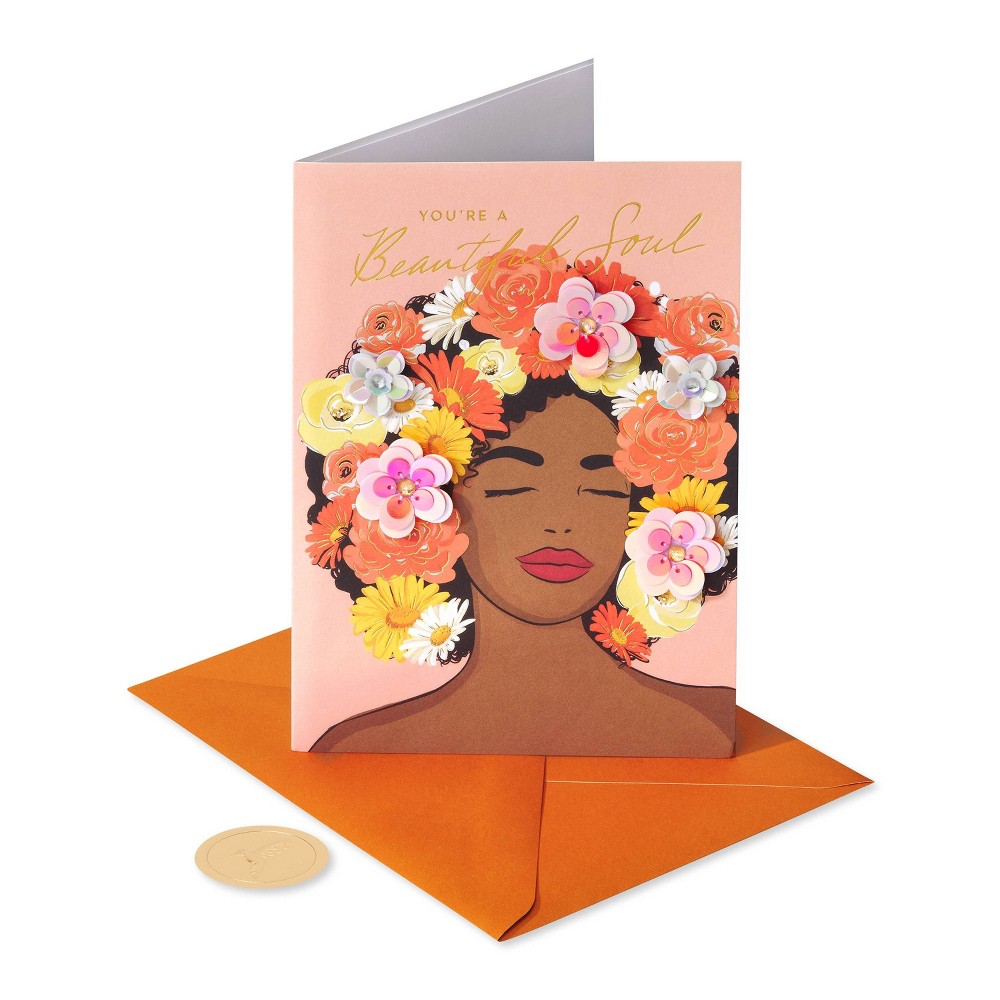 Photos - Envelope / Postcard Blank Card for Her Illustrated by Cathy Williams 'Beautiful Soul' - PAPYRU