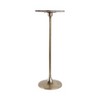 Elegant End Table, Side Table, or Small Night Stand for Room Decor - Slim Metal Drink Table with Marble Top and Trumpet Base - 4 of 4