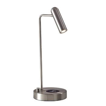 16.5" Wireless Charging Table Lamp (Includes LED Light Bulb) Silver - Adesso