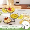 Simple Trending 3-Tier Fruit Basket Bowl Vegetable Organizer, Removable Snack Storage, Metal Wire Basket for Bread Produce, Black - 3 of 4