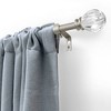 Lumi Home Furnishings 28"x48" Decorative Drapery Single Rod Set with Acrylic Pumpkin finials Silver - 2 of 4