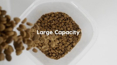 30 Quart Black Airtight Plastic Pet Food Storage Container with Scoop