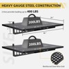 2 Pack Garage Wall Shelves, Heavy Duty Metal Floating Wire Shelves for Storage and Organization, Wall Mounted 2x3ft Racks, Holds Up to 560 lbs - 2 of 4