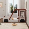 Fun Play Design Kids Platform Bed, Twin Size Car-Shaped Decoration Bed for Kids, Bed with Solid Wood Frame and Safe Low Side Rails-Baofuwish - 3 of 4