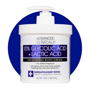 Advanced Clinicals 10% Glycolic Acid + Lactic Acid Body Lotion 16 Oz - 1 of 4