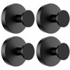 Ridstar 4 Pack nail-free strong glass suction cup hook bathroom towel rack - removable load-bearing strong black - 2 of 4