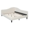 Whisen Stylish L-Shaped Design Solid Wood Legs Linen Daybed - 3 of 4