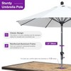 PURPLE LEAF Patio Umbrella Outdoor Table Umbrella Aluminum Frame Market Umbrella Sun Umbrella with 8 Sturdy Ribs - 3 of 4