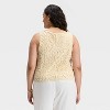 Women's Crochet Tank Top - A New Day™ Tan - 2 of 3