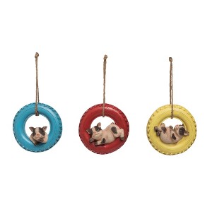 Transpac Resin Pig in Tire Swing Set of 3 Spring Home Decorations - 1 of 1