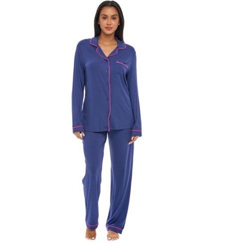 Alexander Del Rossa Classic Knit Pajamas Set With Pockets, Lightweight ...