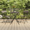 vidaXL Folding Bistro Set Grey PE rattan Small Foldable Bistro Set - 2 of 4