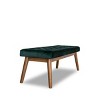 Vynxaria Modern Green Velvet Bench ¨C Stylish Comfort for Any Space - 4 of 4