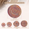 Unique Bargains Woven Braided Washable Decorative Round Placemat 4 Pcs - 2 of 4