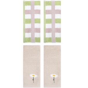 REGALWOVEN 4 Pcs Cotton Bathroom Soft Absorbent Cotton Hand Towels - 1 of 4