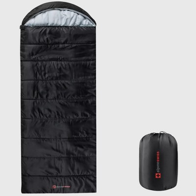Alpine Swiss 0°C (32°F) Sleeping Bag Lightweight Waterproof with Compression Sack Adults All Seasons Camping Hiking Backpacking Travel Outdoor Indoor