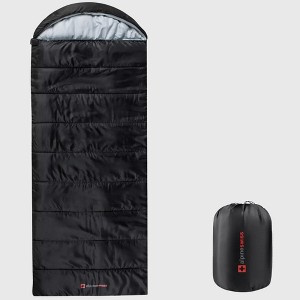 Alpine Swiss 0°C (32°F) Sleeping Bag Lightweight Waterproof with Compression Sack Adults All Seasons Camping Hiking Backpacking Travel Outdoor Indoor - 1 of 4