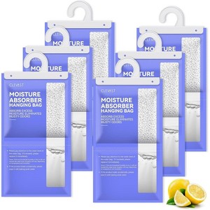CLEVAST Moisture Absorbers Packets, 15.2 OZ, 6 Pack, Lemon Fragrance Big Dehumidifier Bags - 1 of 4