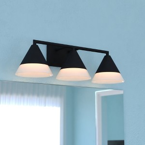 VAXCEL Winthrop 3-Light 25.25 in. Wide Modern Contemporary Bathroom Vanity Lighting Fixture - 1 of 4