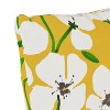 18"x18" Skyline Furniture Square Outdoor Throw Pillow Anemone Field Goldenrod: Botanical Design, Zipper Closure, Polyester Fiber Fill - 3 of 4