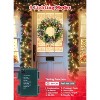 24 Inch Prelit Artificial Christmas Wreath, for Front Door with LED Lights, Pine Cones, Pine Needles, and Red Berries - 2 of 4