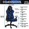 NicBex Adjustable Ergonomics Gaming Chair,360° Swivel Office Chairs with Head&Lumbar Pillow,90°-150° Reclining Chair for Office&Home,250lbs Max,Blue - 4 of 4