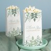 Big Dot of Happiness Boho Botanical Popcorn Bags, Greenery Bridal Shower Favor Snack Treats, Free-Standing Individual White Paper Bags - 25 Count - 2 of 4