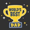 Mens Lost Gods Trophy World's Best Dad T Shirt - 2 of 4