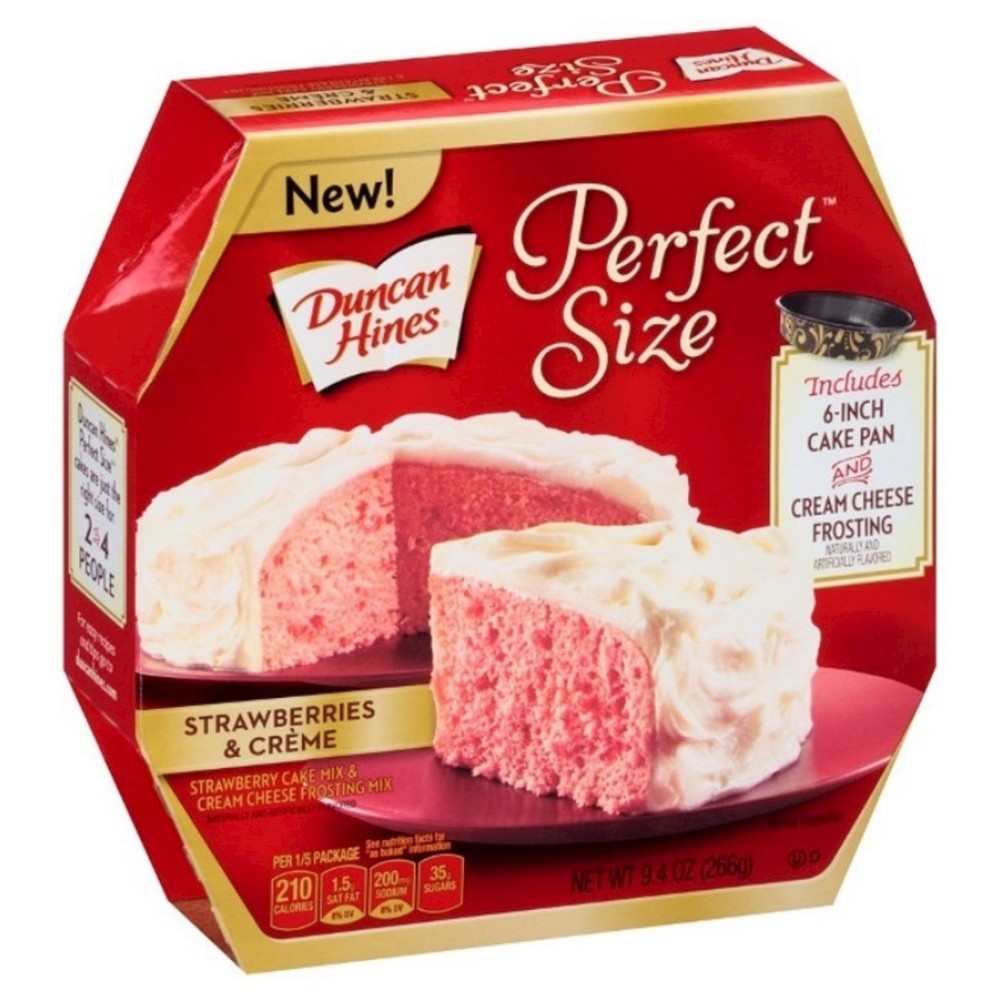 UPC 644209404209 product image for Duncan Hines Perfect Size Strawberries and Crème Cake (pan included) 9.4oz | upcitemdb.com