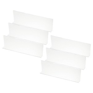 Unique Bargains Acrylic Smooth L-Shaped Bedroom Kitchen Office Shelf Divider - 1 of 4