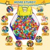 Etokfoks Kids Ball Pit Pop Up Playhouse 4 Ft 120CM Large Toddler Playpen with Basketball Hoop and Zipper Bag Balls Not Included 1 Piece - 3 of 4