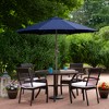 Northlight 7.5' Octagon Outdoor Patio Market Umbrella with Hand Crank - Navy Blue - 2 of 4